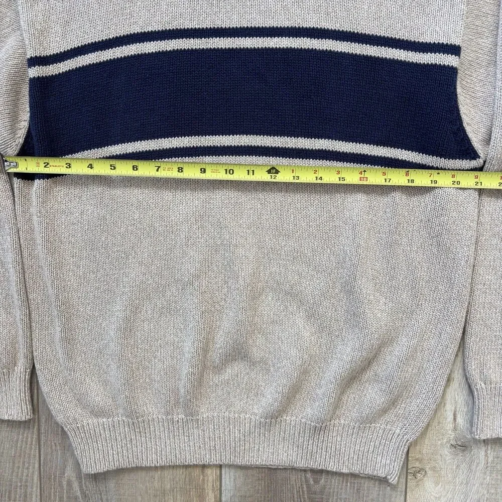 Vintage Croft & Barrow Mens Knit Sweater Size L Fisherman Academia Heritage Cozy - Picture 11 of 13